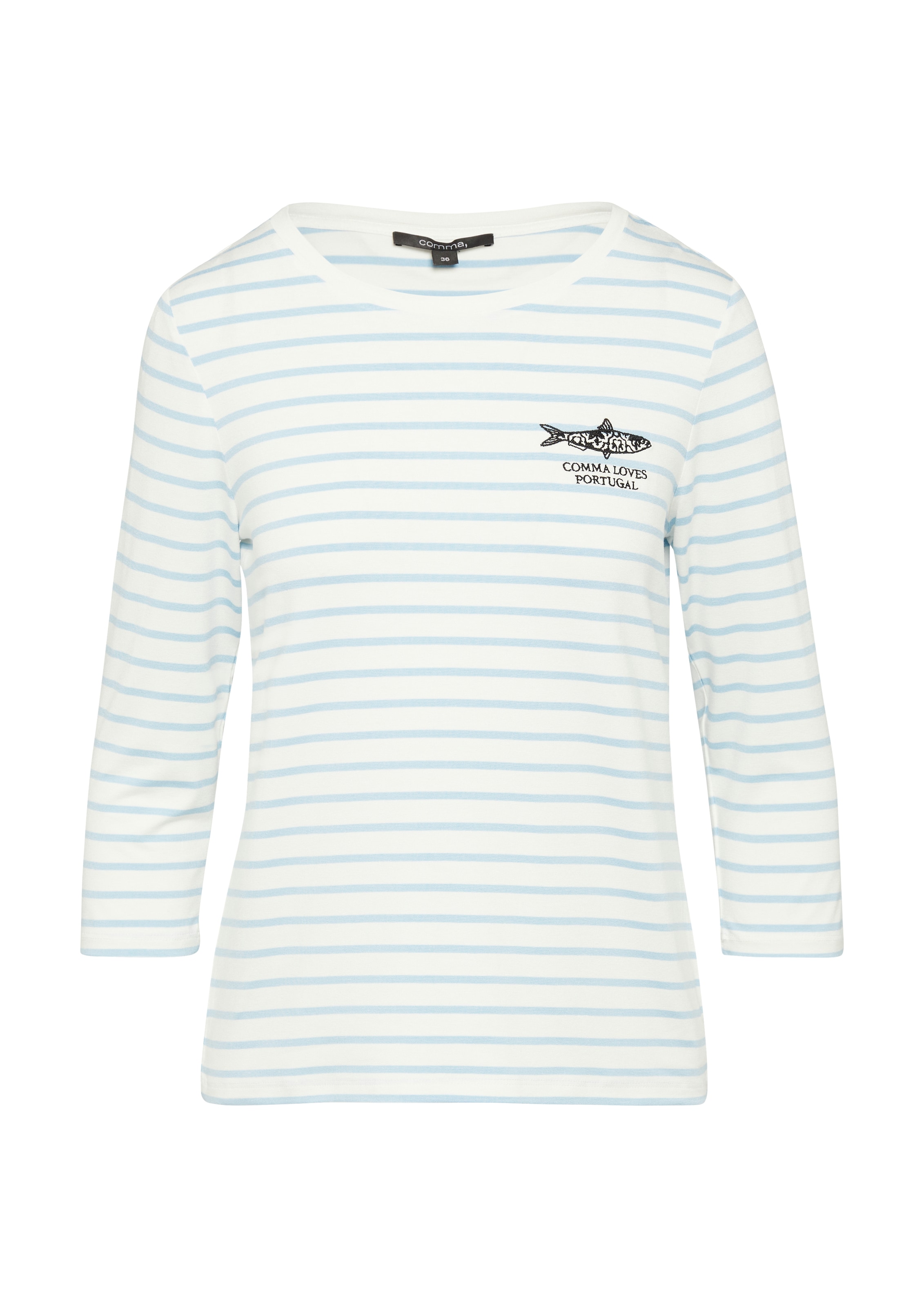 COMMA Koszulka w kolorze biały: przód