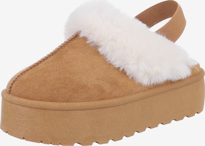 Ital-Design Hausschuh in camel / weiß, Produktansicht