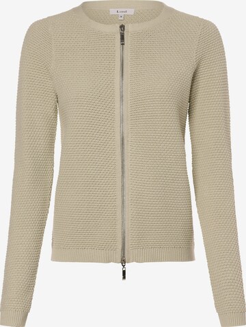 Marie Lund Gebreid vest in Beige: voorkant