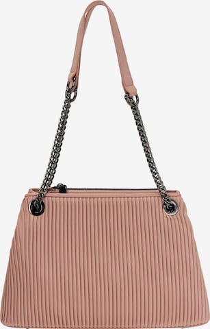 Borsa a spalla di faina in rosa: frontale