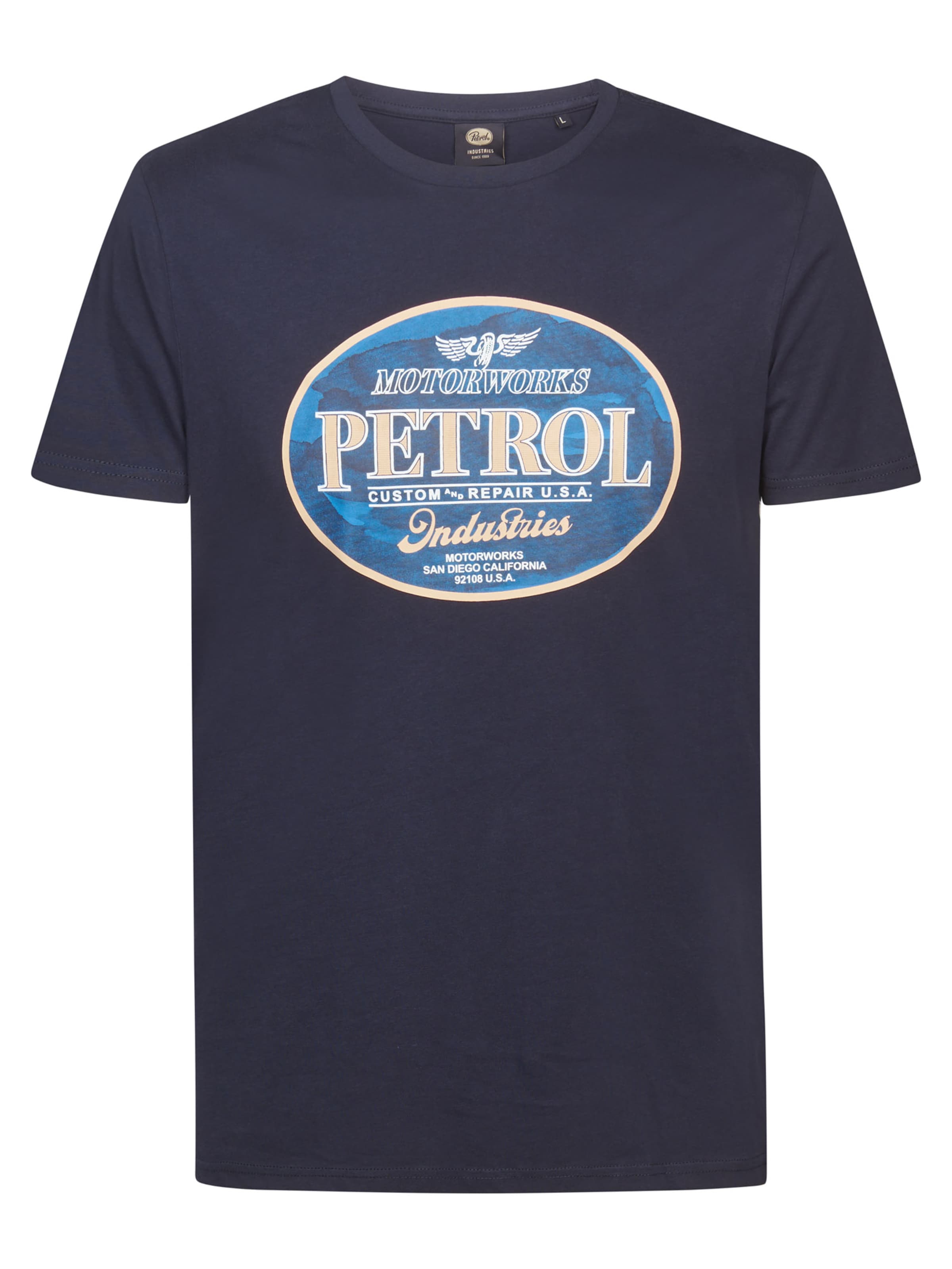 Petrol Industries T-shirt i blå: framsida
