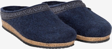 Stegmann Clogs 'Filz' in Blau: Vorderseite