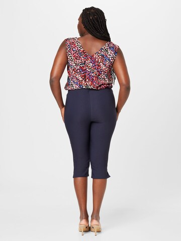 ONLY Carmakoma Skinny Trousers 'Lila' in Blue