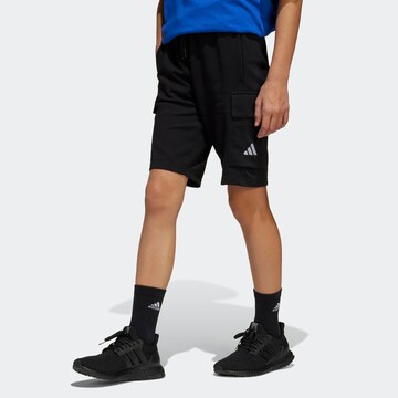 ADIDAS SPORTSWEAR - Regular Calças de desporto 'Essentials' em preto: frente