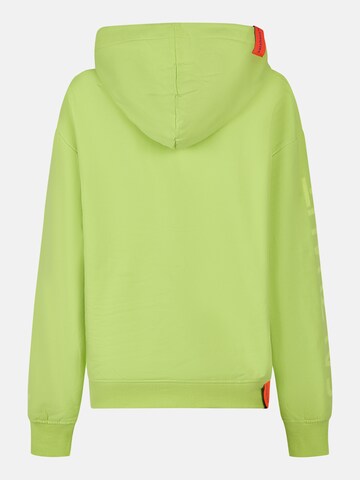 salzhaut Sweatshirt 'Däöskopp' in Geel: terug