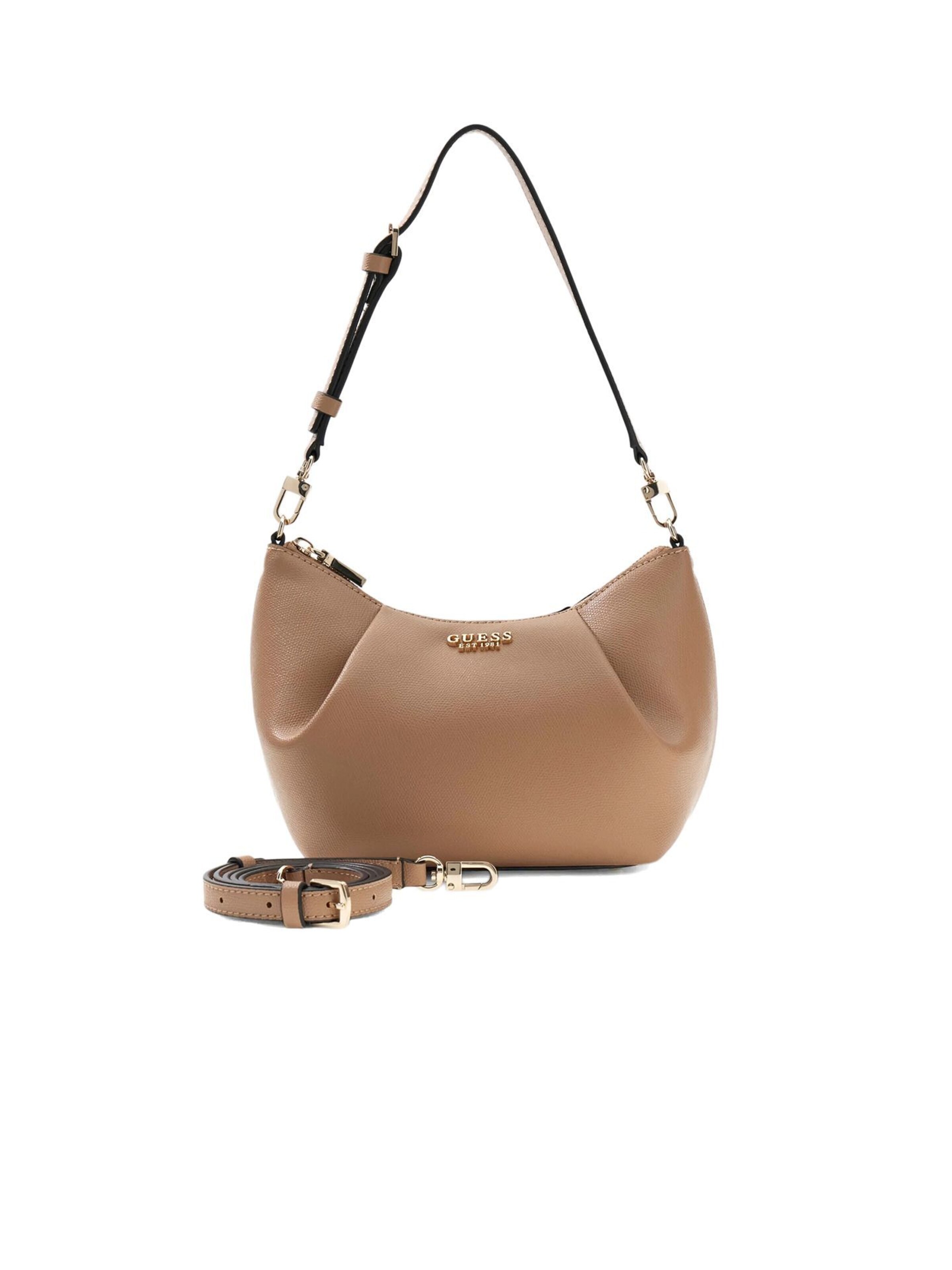 GUESS Schoudertas 'Guess Shoulder Bag Black' in Beige: voorkant