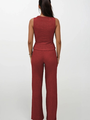 Trend Alaçatı Stili Nadrágkosztüm - piros