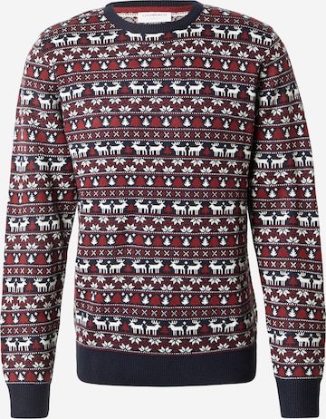 Lindbergh Svetr 'Christmas' – modrá: přední strana