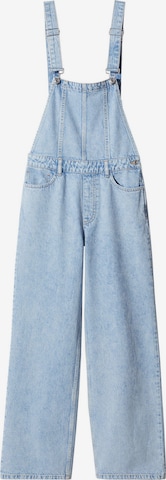 MANGO Loose fit Jean Overalls 'Alaia' in Blue: front