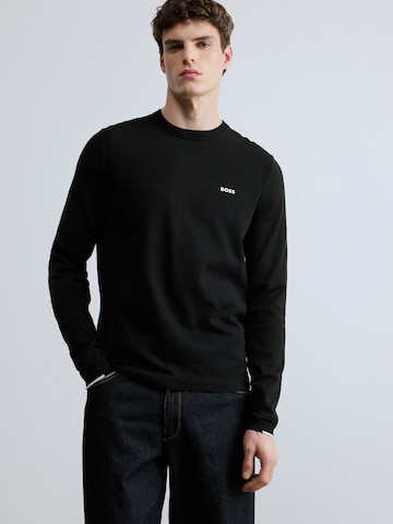 BOSS Свитер 'Ever-X' в Черный: спереди