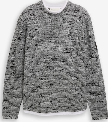 TOM TAILOR DENIM Sweater in Grey: front