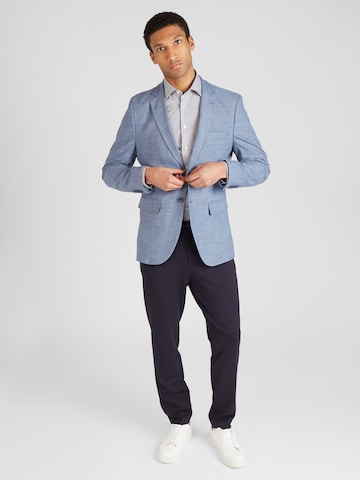SEIDENSTICKER - Slim Fit Camisa clássica 'Patch3' em cinzento