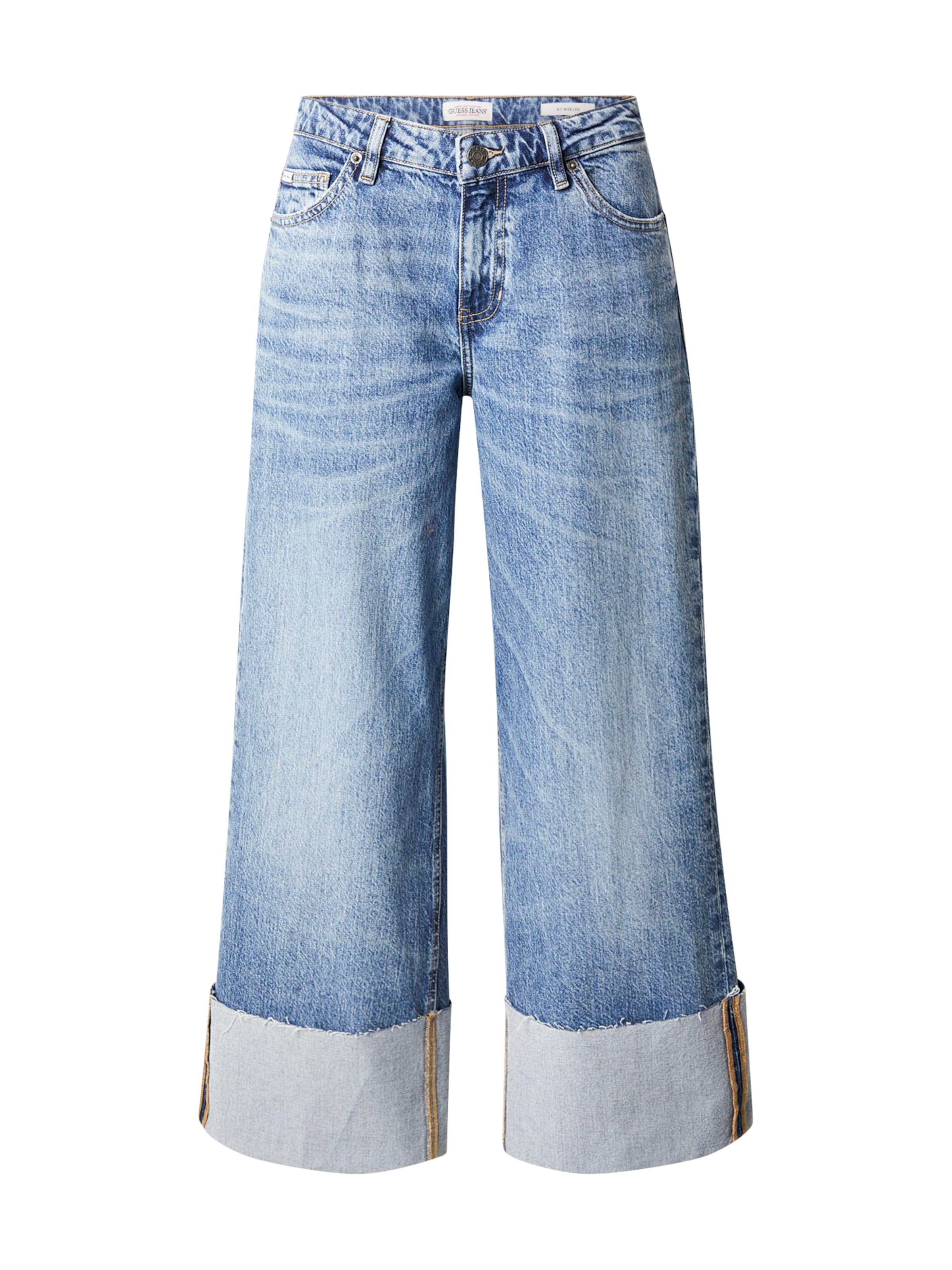 GUESS JEANS Jeans 'GJ WIDE LEG CUFFED' i lyseblå, Produktvisning