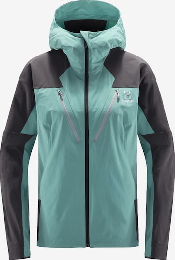 Haglöfs Outdoorjas 'Tegus' in de kleur Antraciet / Mintgroen, Productweergave