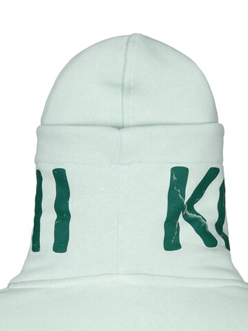 Koyumi Sweatshirt 'Oversize Hoodie mit hohem Kragen – Schwerer 3-Faden Stoff - Break your Neck' in Green