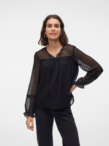 Camicia da donna 'Leah' di VERO MODA in nero: frontale