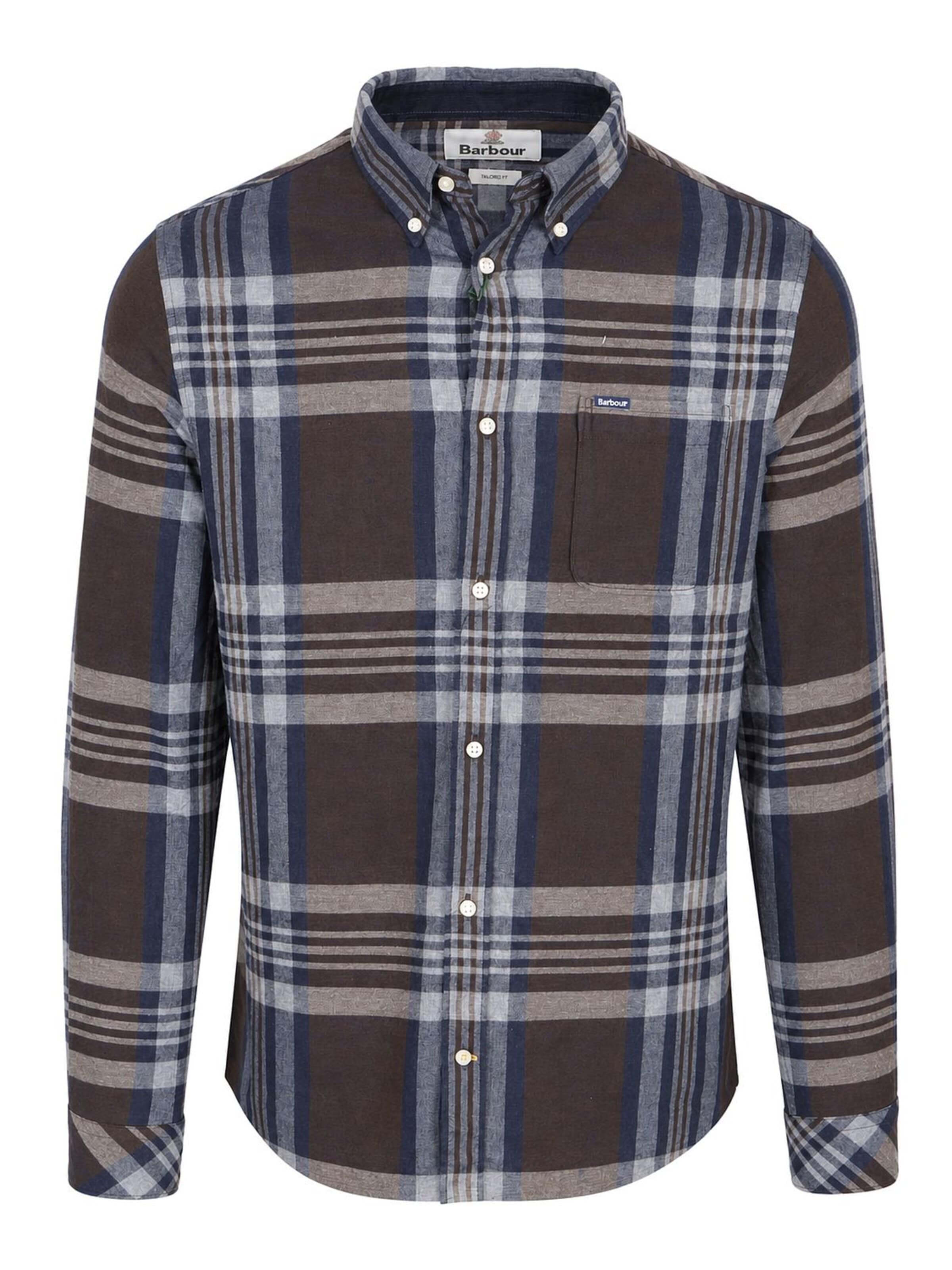 Barbour Button Up Shirt 'Fortrose' in XL in Brown, Item view