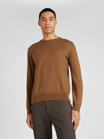 BOSS Sweater 'Pacas-L' in Brown: front