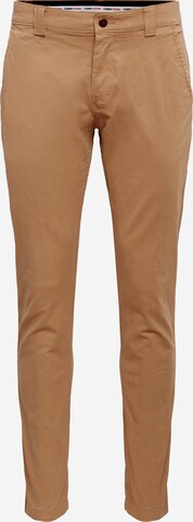 Coupe slim Pantalon chino 'Scanton' Tommy Jeans en beige : devant