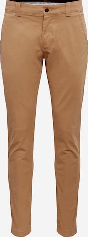 smėlio Tommy Jeans Prigludęs „Chino“ stiliaus kelnės 'Scanton': priekis