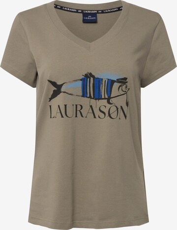 LAURASØN Shirt in Beige: voorkant