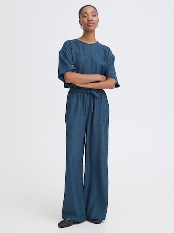 ICHI Широки крачоли Панталон 'IHKATICO' в синьо