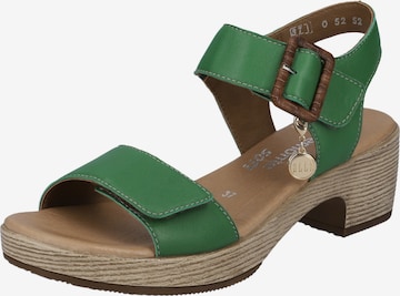 REMONTE Sandals in Green: front