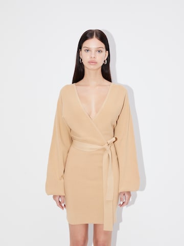 LeGer by Lena Gercke Knit dress 'Evita' in Beige: front