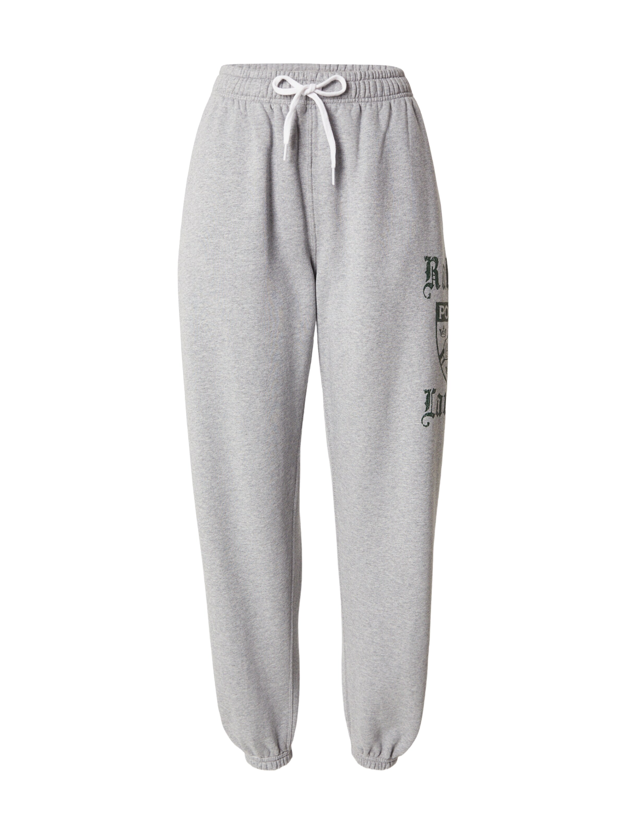 Polo Ralph Lauren Штаны 'SEASONAL FLEECE' в размере 32 в Серый меланж / Темно-зеленый, Обзор товара