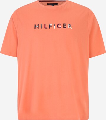 Tommy Hilfiger Big & Tall Shirt in Orange: front