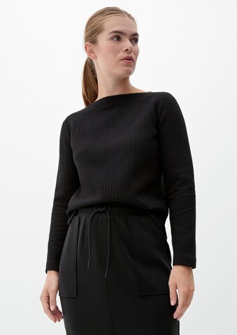 s.Oliver Sweatshirt in Zwart: voorkant