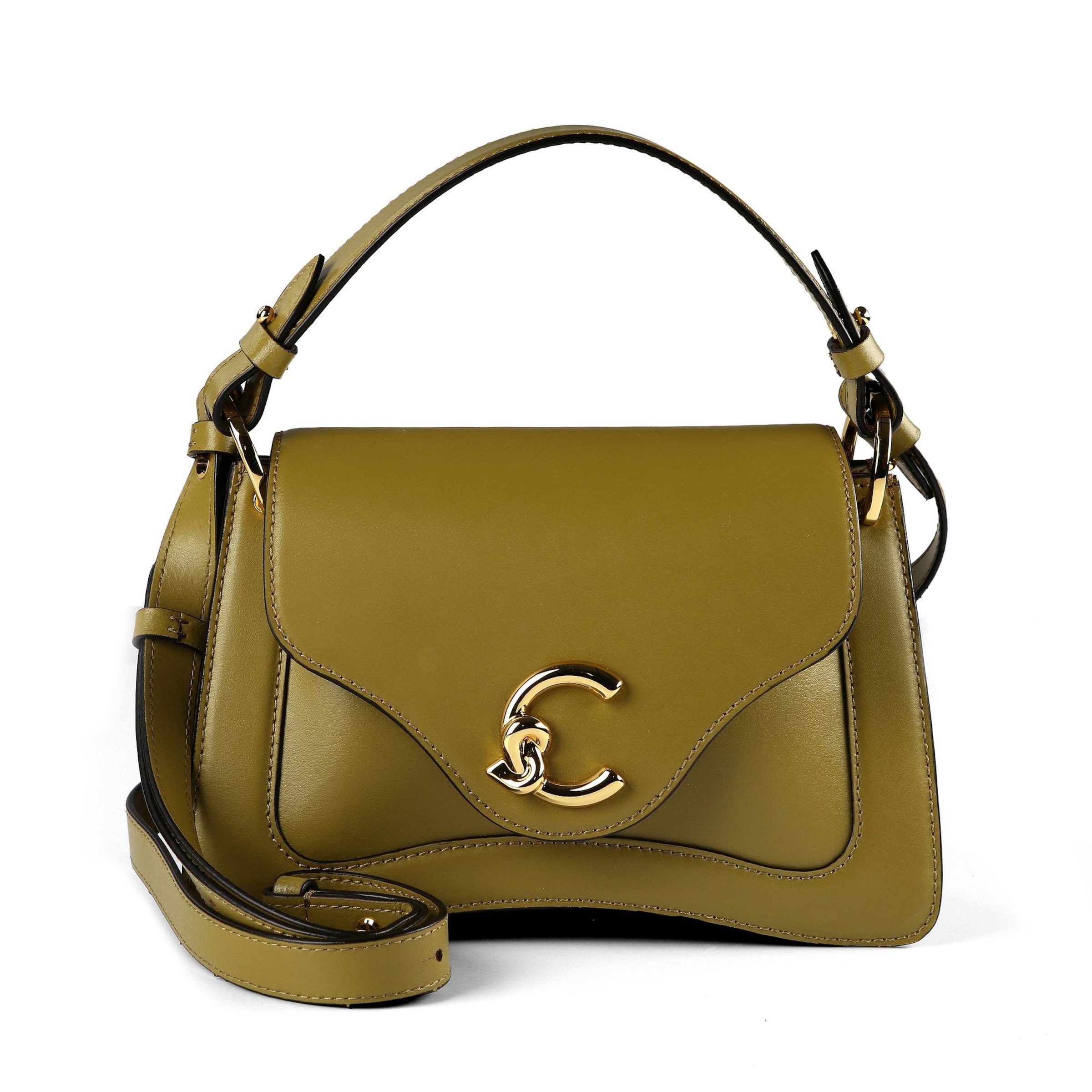 Coccinelle Schultertasche 'Me' in Grün: Vorderseite