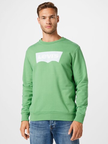 LEVI'S ® Sweatshirt 'Standard Graphic Crew' i grön: framsida
