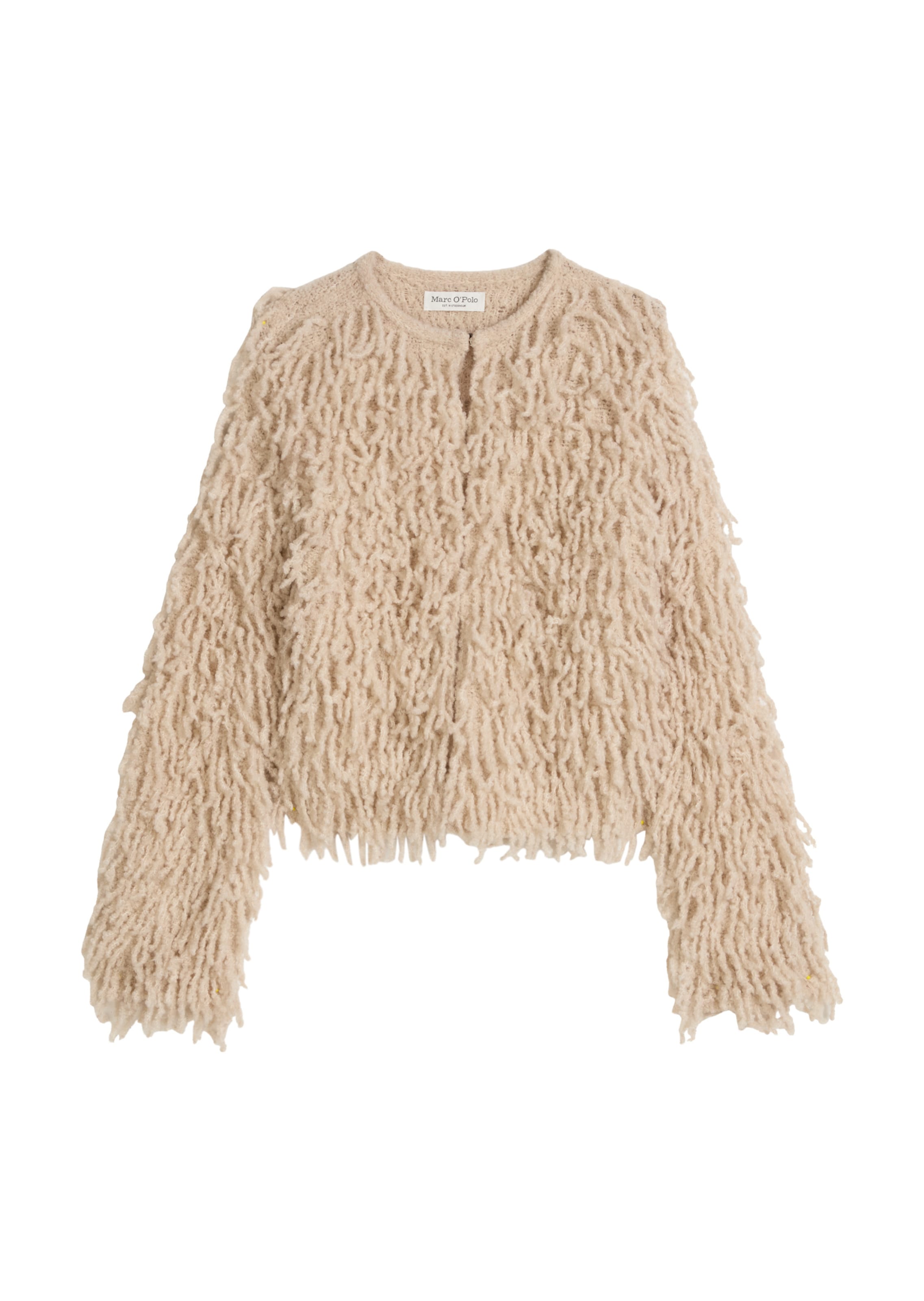 Marc O'Polo Gebreid vest in Beige: voorkant