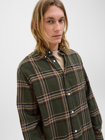JACK & JONES Средняя посадка Рубашка 'JJECLASSIC' в Зеленый