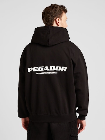 Pegador - Sudadera con cremallera 'COLNE' en negro: frente