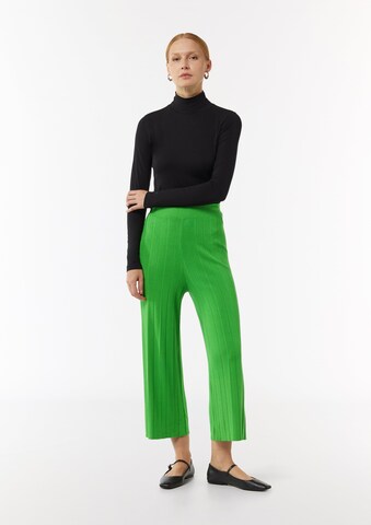 évasé Pantalon COMMA en vert : devant