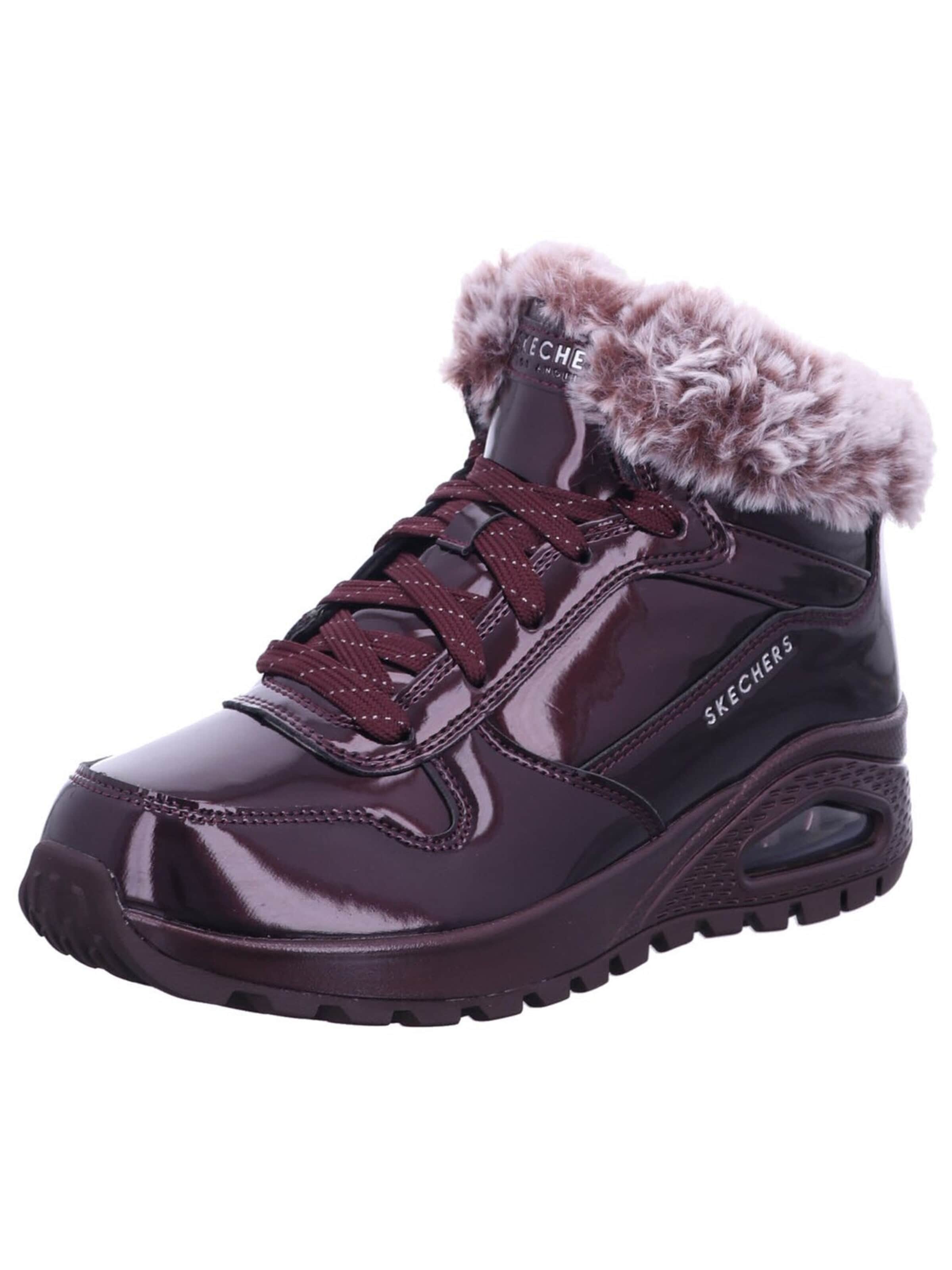 SKECHERS Boots 'Stiefel Damen 168126 BURG Kunststoff (Synthetik) in rot' in Rood: voorkant