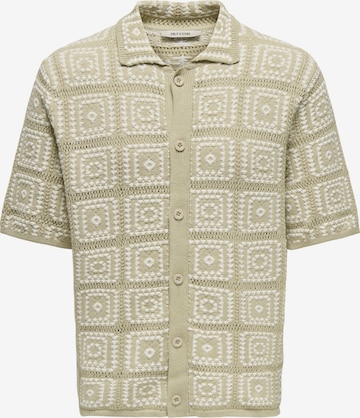 Fit confort Chemise 'Bart' Only & Sons en beige : devant