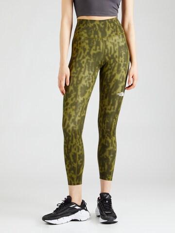 THE NORTH FACE Skinny Sportbroek in Groen: voorkant