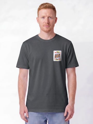 T-Shirt 'König Der Herzen' Watapparel en gris : devant