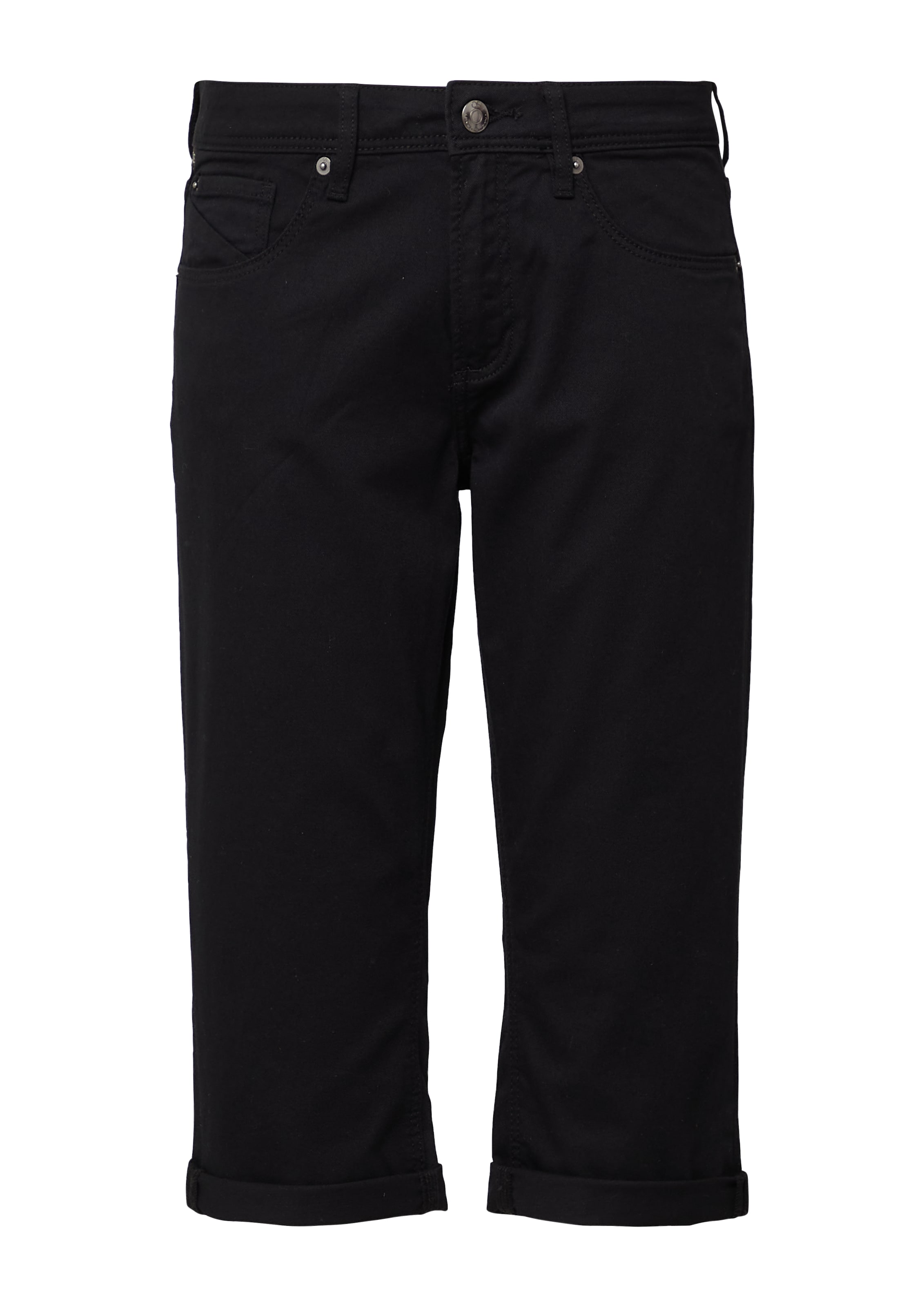 QS Slimfit Jeans in Zwart: voorkant