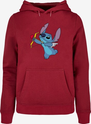 ABSOLUTE CULT Sweatshirt 'Stitch - Cupid Valentines' in Rot: predná strana