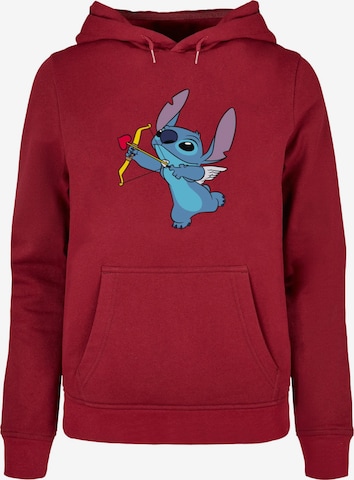 ABSOLUTE CULT Sweatshirt 'Stitch - Cupid Valentines' in Rood: voorkant