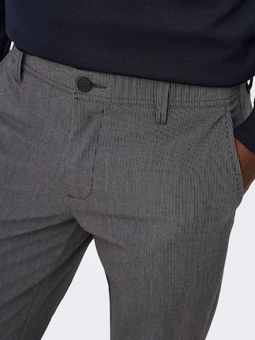 Only & Sons - regular Pantalón chino 'ONSWeft' en gris