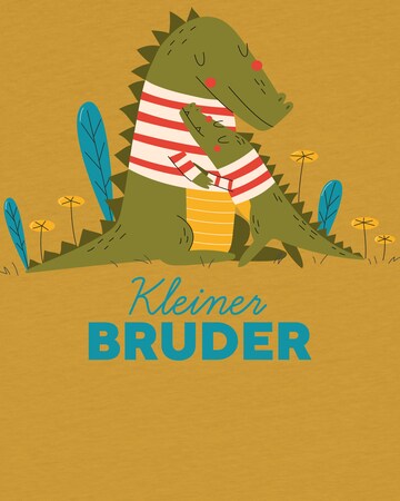 watabout.kids T-Shirt 'Krokodil Kleiner Bruder' in Gelb