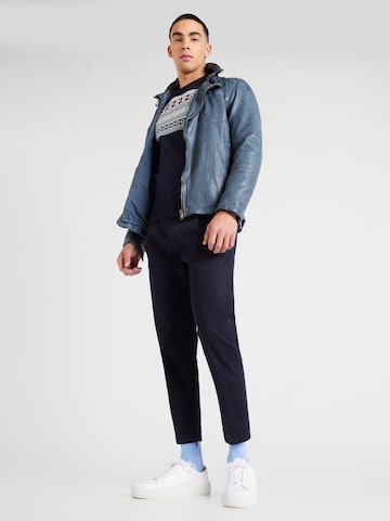 DRYKORN Regular Pleat-Front Pants 'CHASY' in Blue