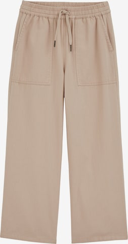 smėlio WE Fashion Plačios klešnės Kelnės: priekis