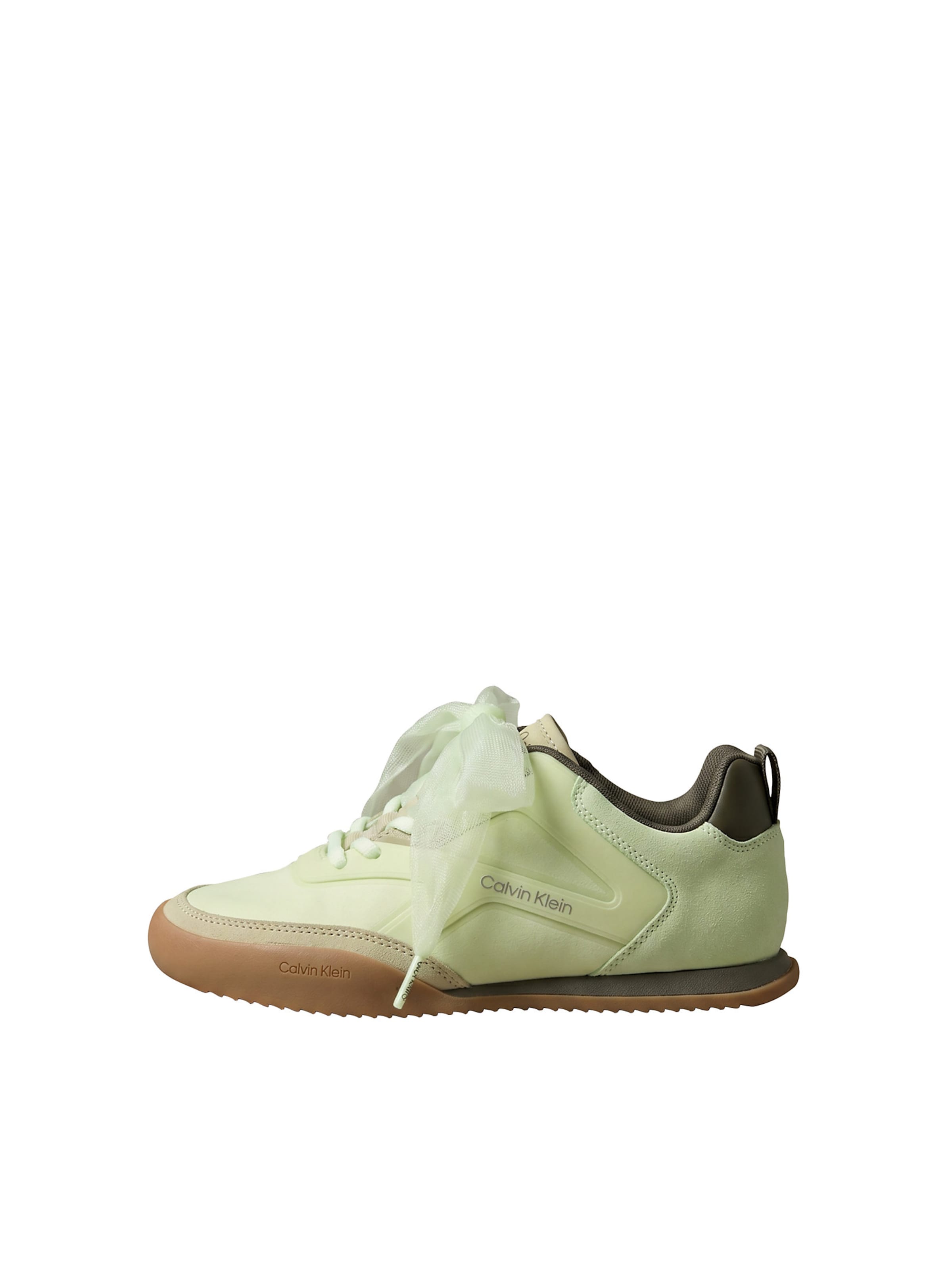 Baskets basses Calvin Klein en vert : devant