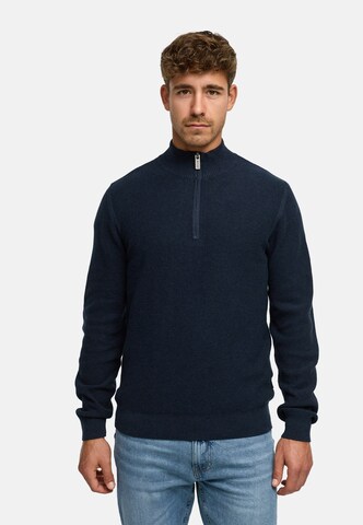INDICODE JEANS Sweater ' Bull ' in Blue: front
